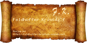 Feldhoffer Kristóf névjegykártya